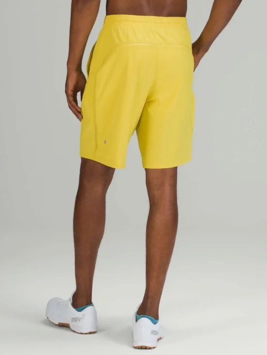 Lululemon Pace Breaker Lined Short 9" Men's Medium Soleil (Yellow) EUC $79 - Picture 2 of 5